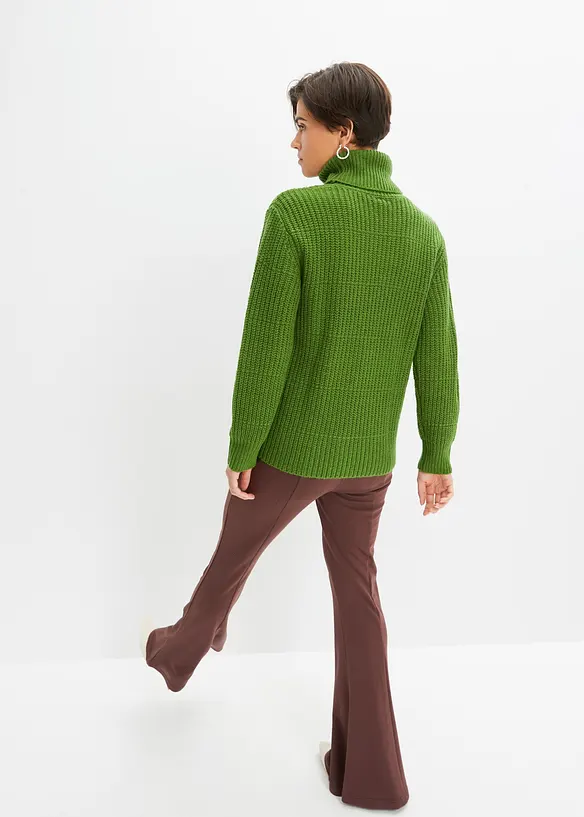 Pull en maille &agrave; col roul&eacute;, bonprix