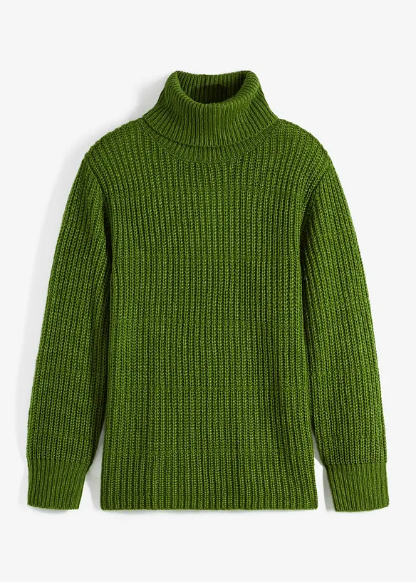 Pull en maille &agrave; col roul&eacute;, bonprix
