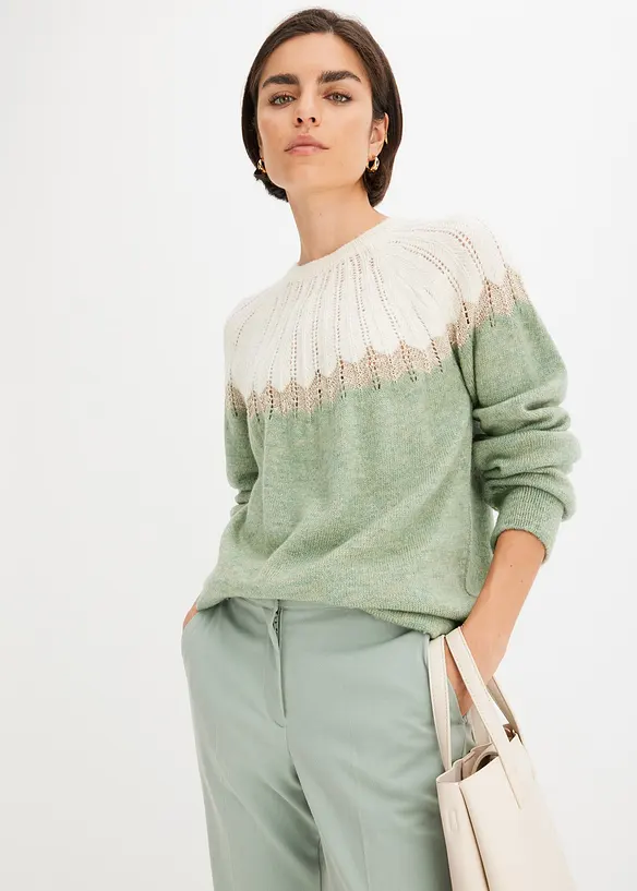 Pull ajour&eacute;, bonprix