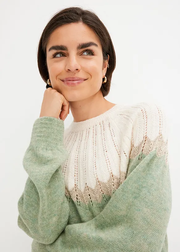 Pull ajour&eacute;, bonprix