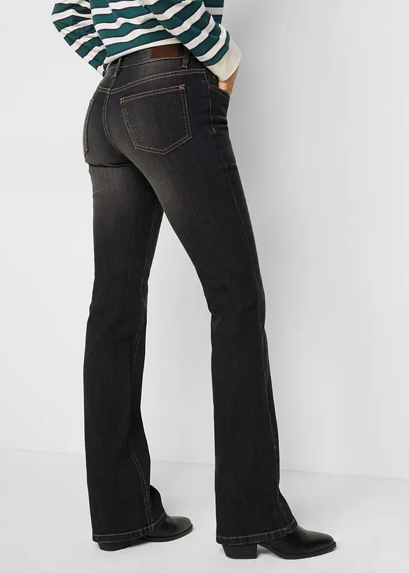 Jean bootcut taille mi-haute, extensible et confortable, bonprix