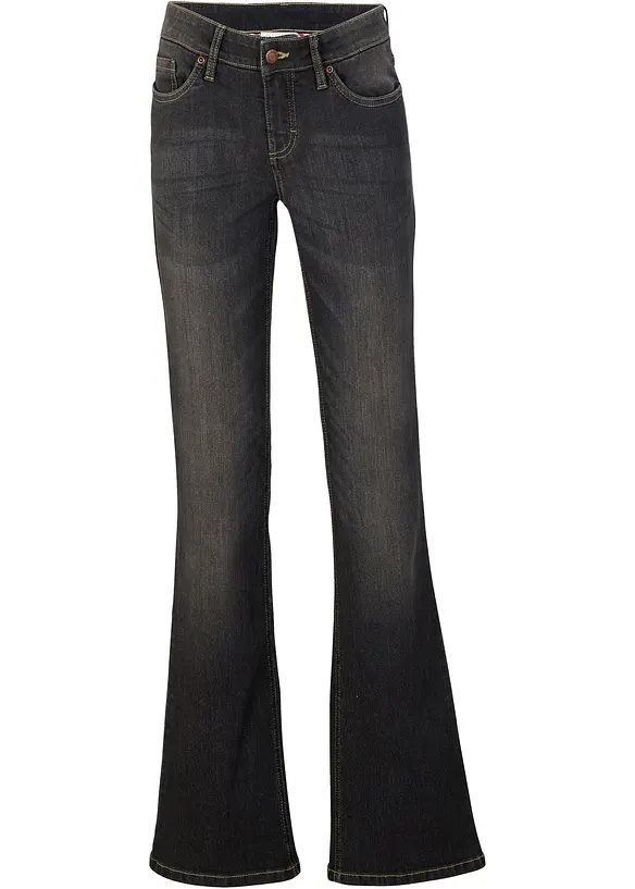 Jean bootcut taille mi-haute, extensible et confortable, bonprix