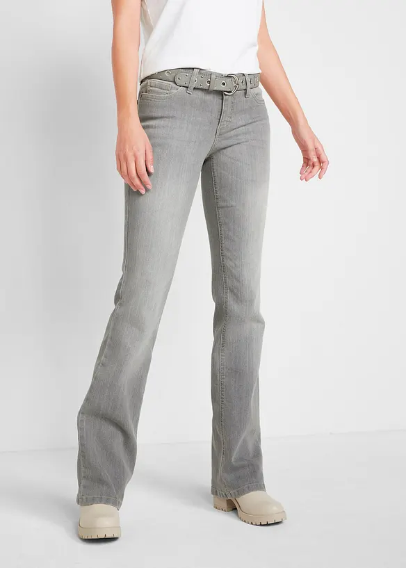Jean bootcut taille mi-haute, extensible et confortable, bonprix