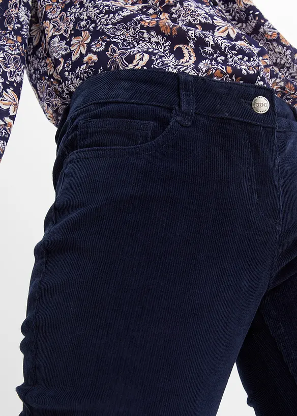 Pantalon bootcut en velours c&ocirc;tel&eacute; extensible, bonprix