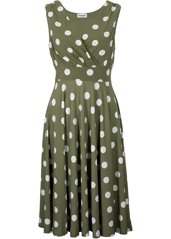 Robe en jersey &agrave; pois, bonprix