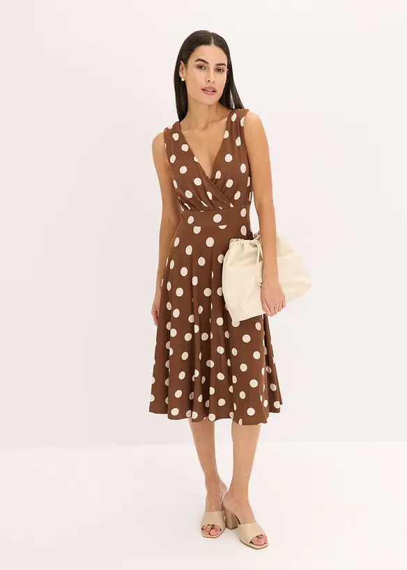 Robe en jersey &agrave; pois, bonprix