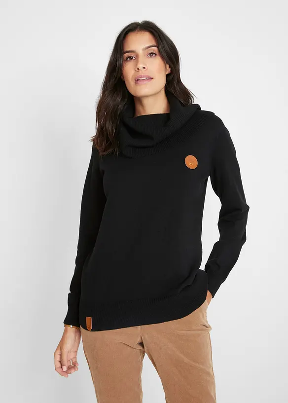 Pull en fine maille &agrave; col boule, bonprix