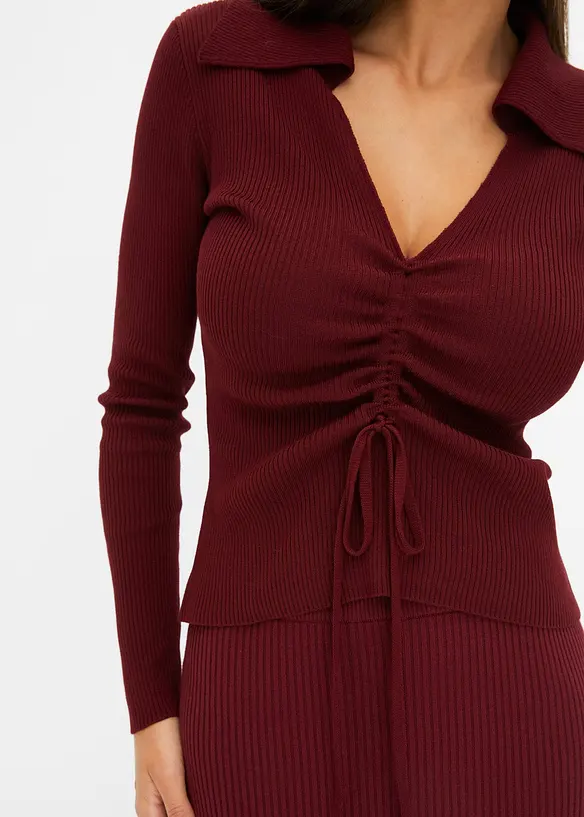 Pull c&ocirc;tel&eacute; fronc&eacute; devant, bonprix