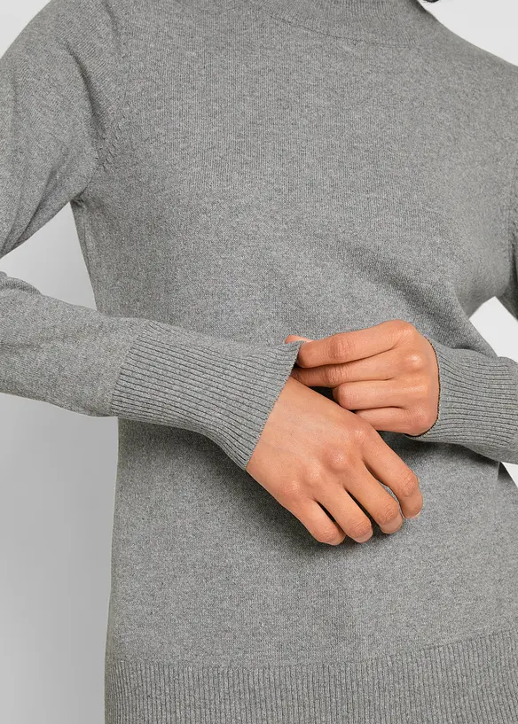 Pull basique &agrave; col montant, bonprix