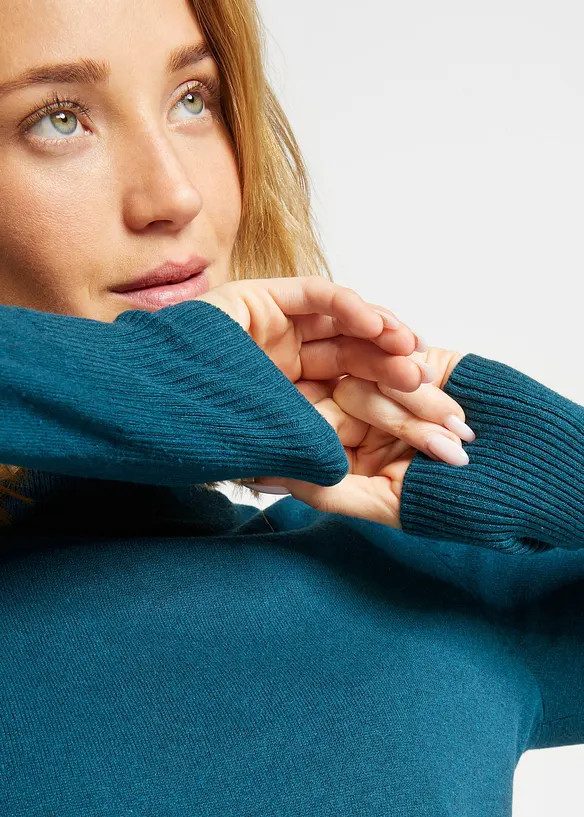 Pull basique &agrave; col montant, bonprix