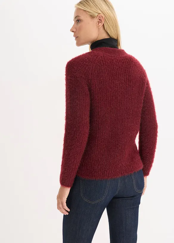 Gilet en grosse maille c&ocirc;tel&eacute;e brillante, bonprix