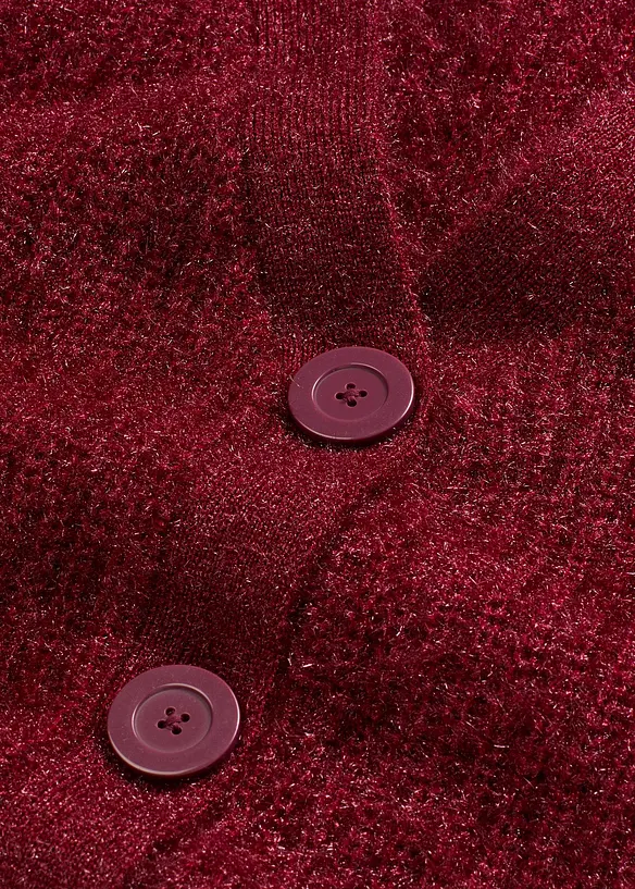 Gilet en grosse maille c&ocirc;tel&eacute;e brillante, bonprix