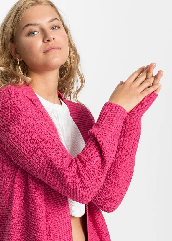 Gilet long en maille, bonprix