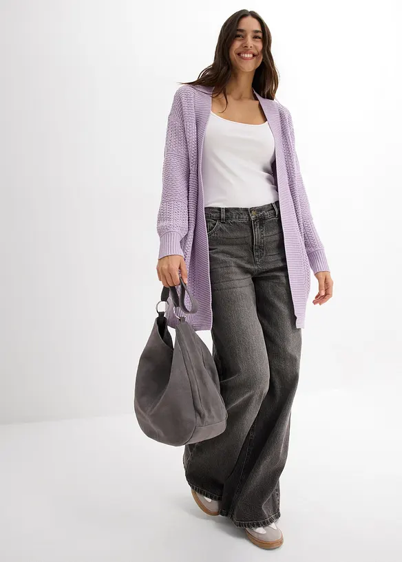 Gilet long en maille, bonprix