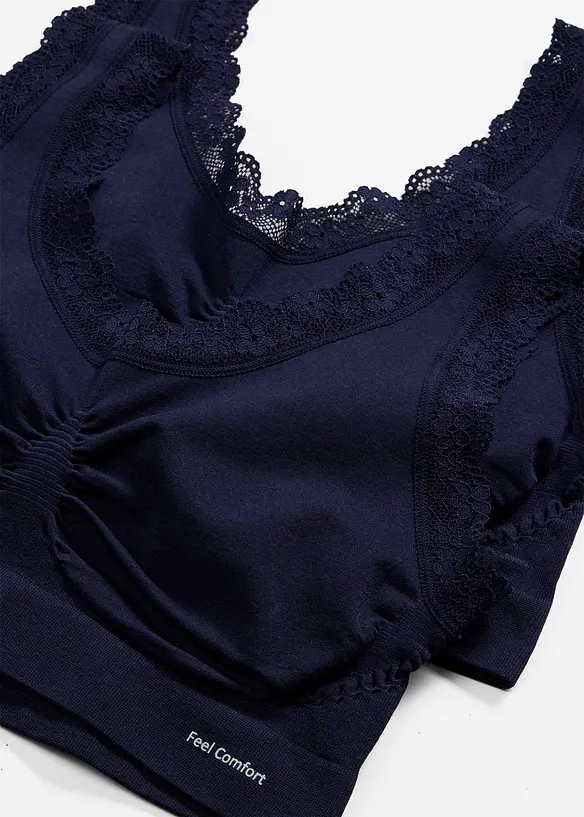 Lot de 2 brassi&egrave;res sans coutures Feel Comfort, bonprix