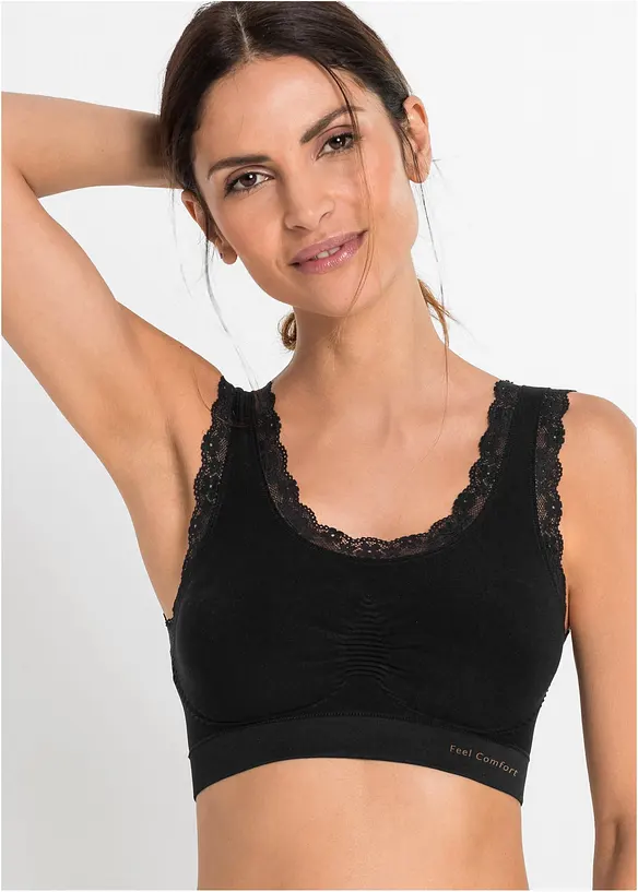 Lot de 2 brassi&egrave;res sans coutures Feel Comfort, bonprix
