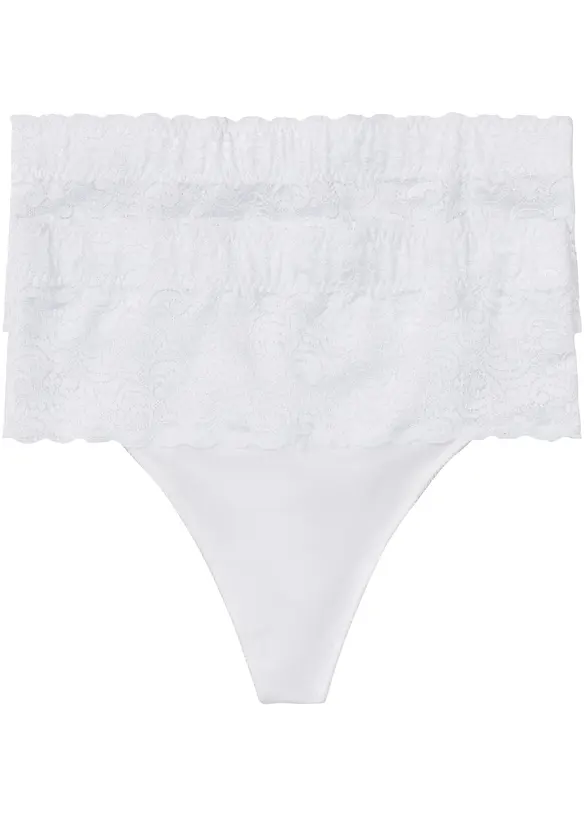 Lot de 2 strings sculptants, maintien mod&eacute;r&eacute;, bonprix