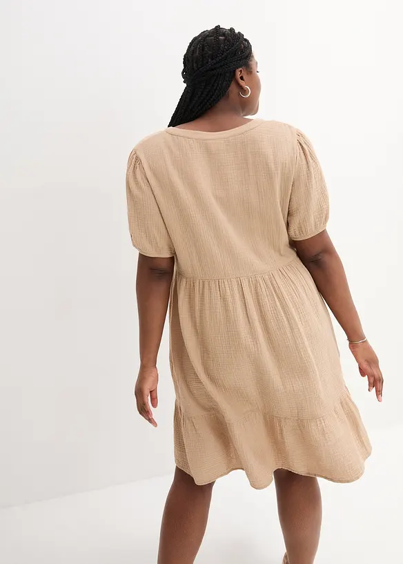 Robe oversize en gaze de coton, bonprix