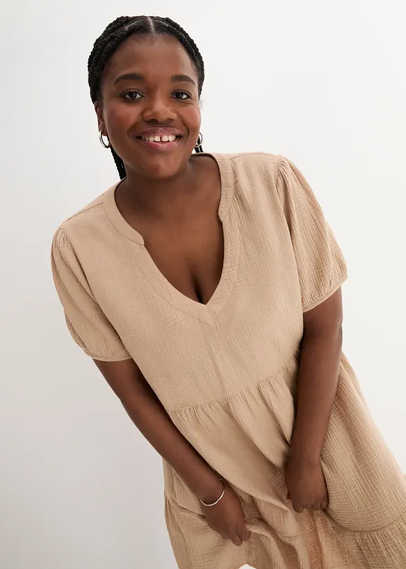 Robe oversize en gaze de coton, bonprix