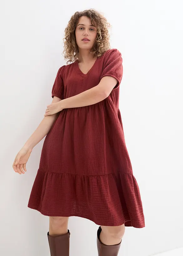 Robe oversize en gaze de coton, bonprix