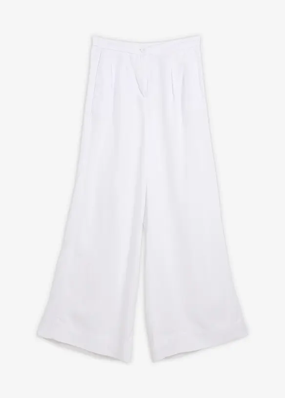 Pantalon &agrave; pinces en lyocell fluide, bonprix