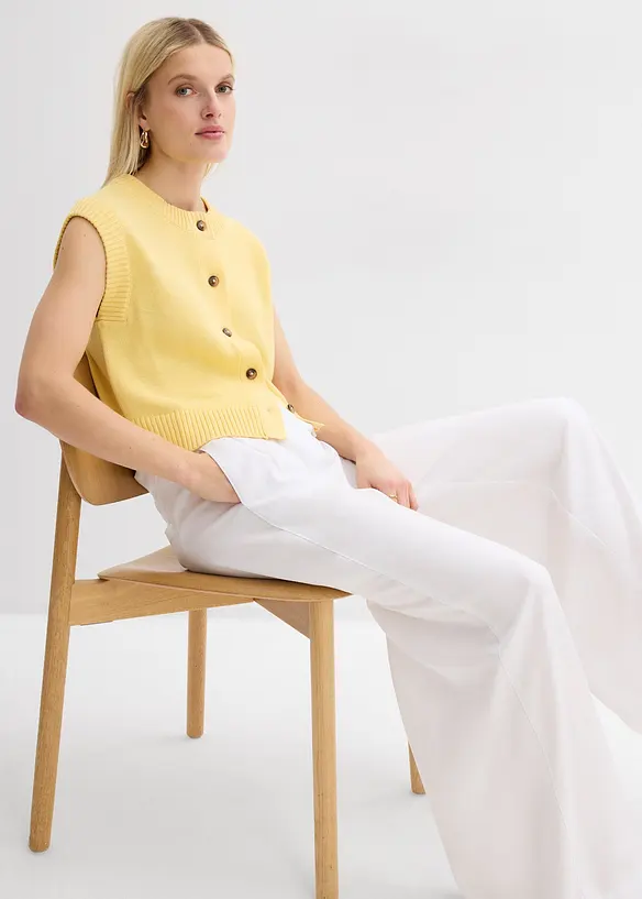 Pantalon &agrave; pinces en lyocell fluide, bonprix