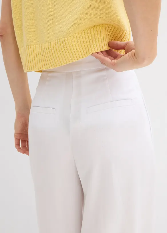 Pantalon &agrave; pinces en lyocell fluide, bonprix