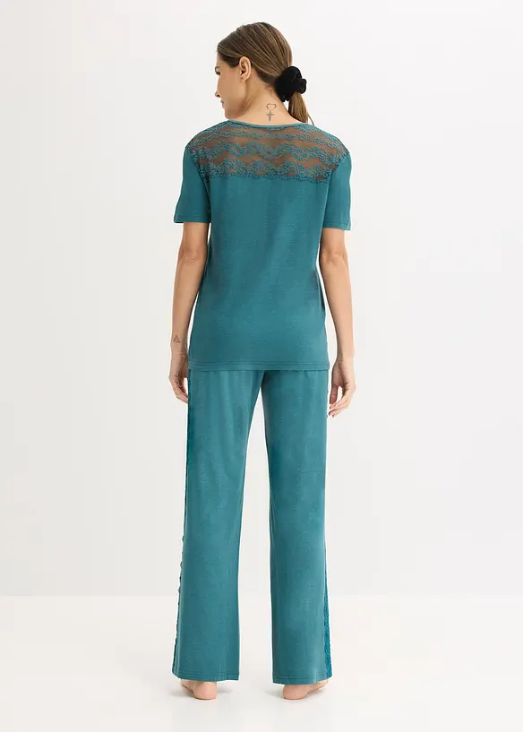 Pyjama &agrave; dentelle, bonprix