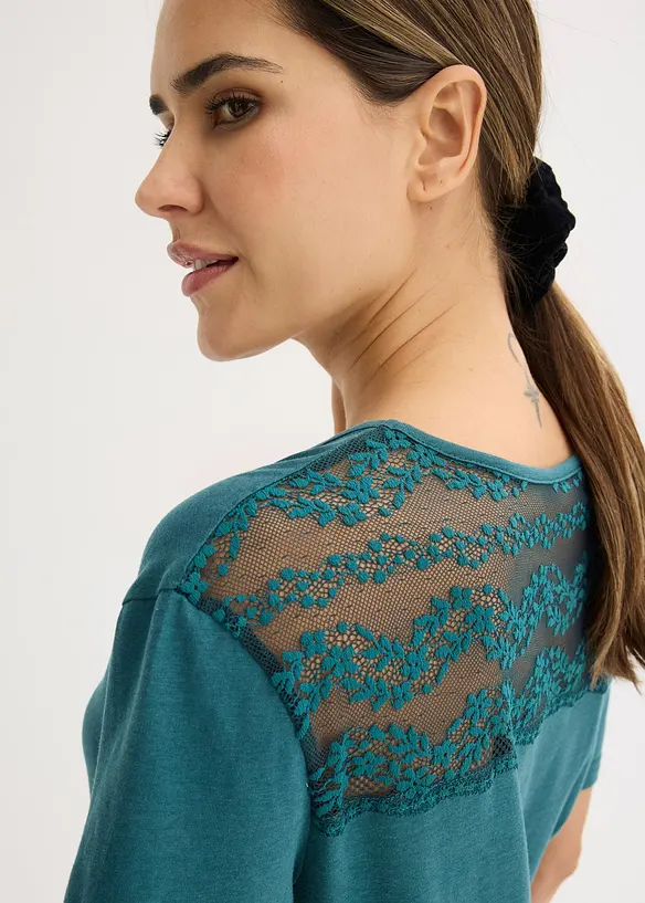 Pyjama &agrave; dentelle, bonprix