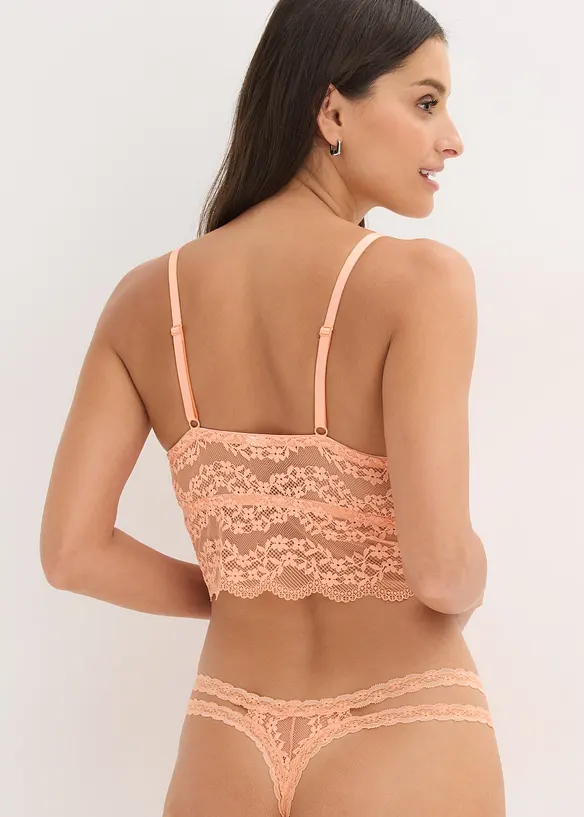 Brassi&egrave;re sans armatures &agrave; dentelle florale, bonprix