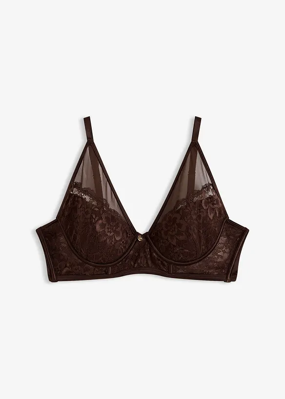 Soutien-gorge &agrave; coques et dentelle, bonprix