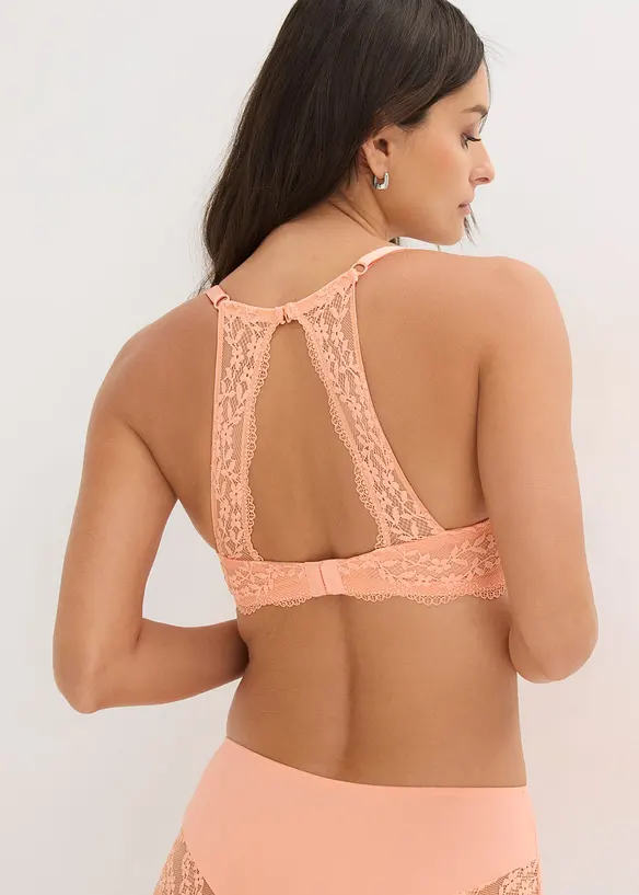 Soutien-gorge &agrave; coques et dentelle florale, bonprix