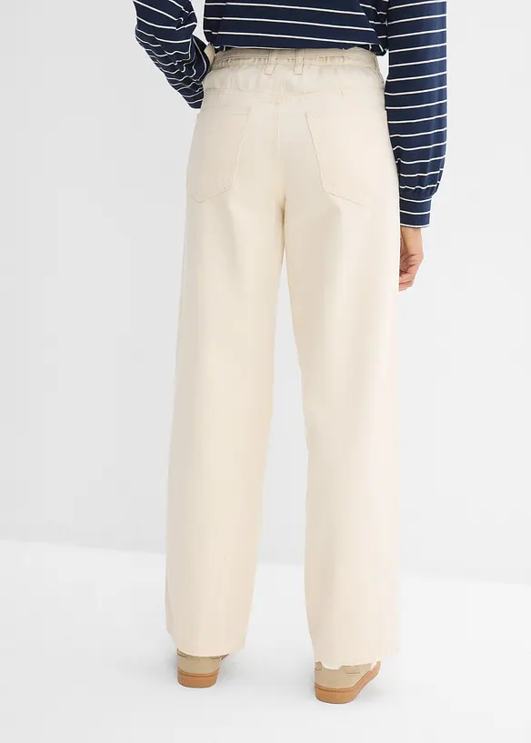 Jean droit et loose, taille mi-haute, bonprix