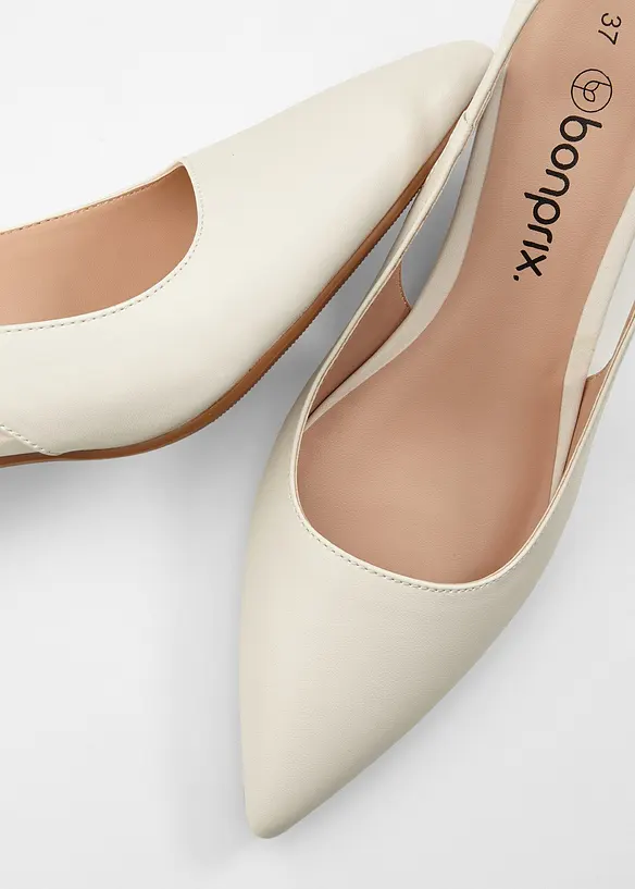 Escarpins slingback &agrave; petit talon fin, bonprix