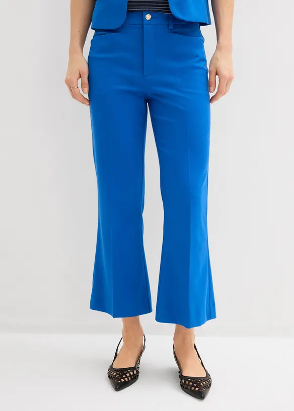 Pantalon 7/8 &eacute;vas&eacute; avec bouton d&eacute;coratif, bonprix