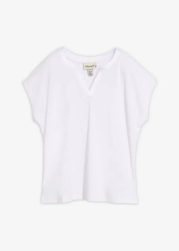 T-shirt &agrave; bordure satin&eacute;e, bonprix