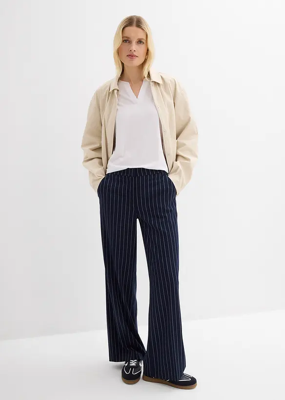 T-shirt &agrave; bordure satin&eacute;e, bonprix