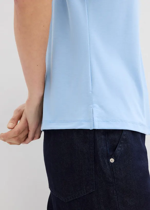 T-shirt &agrave; bordure satin&eacute;e, bonprix