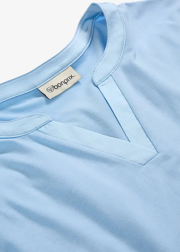 T-shirt &agrave; bordure satin&eacute;e, bonprix