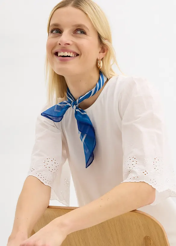 T-shirt &agrave; broderie anglaise, bonprix