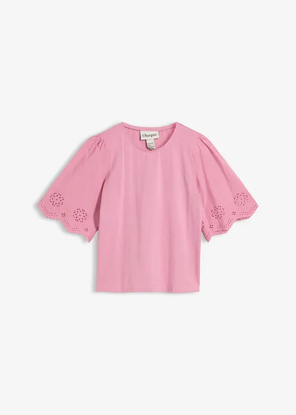 T-shirt &agrave; broderie anglaise, bonprix