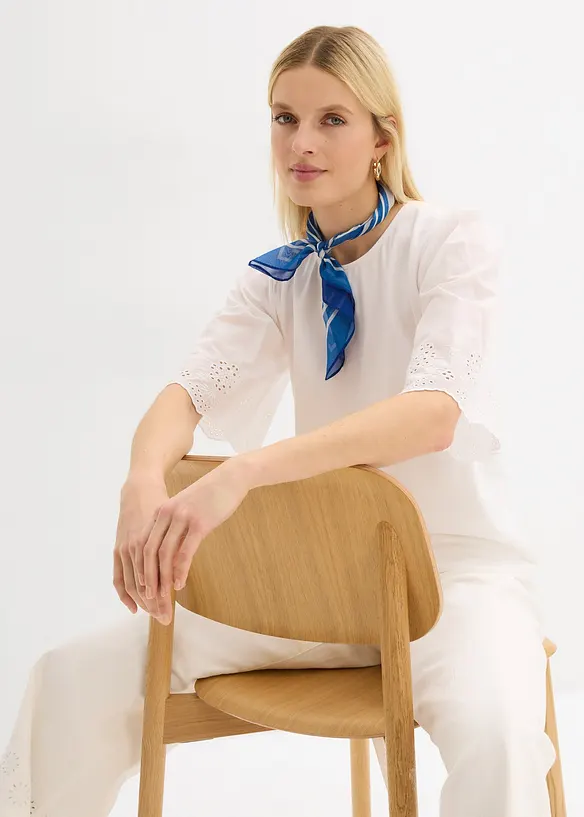 T-shirt &agrave; broderie anglaise, bonprix