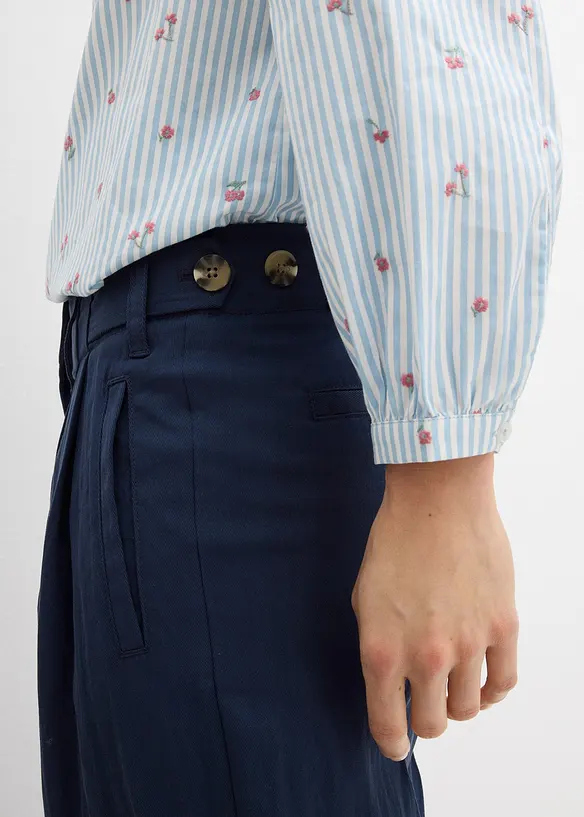 Pantalon en twill &agrave; taille r&eacute;glable, bonprix