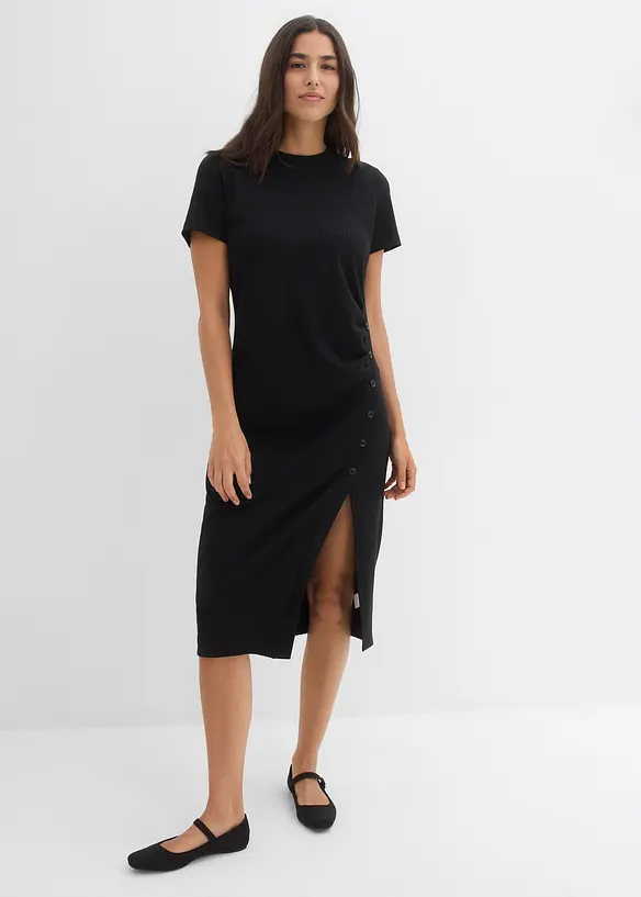 Robe T-shirt en mati&egrave;re textur&eacute;e, bonprix