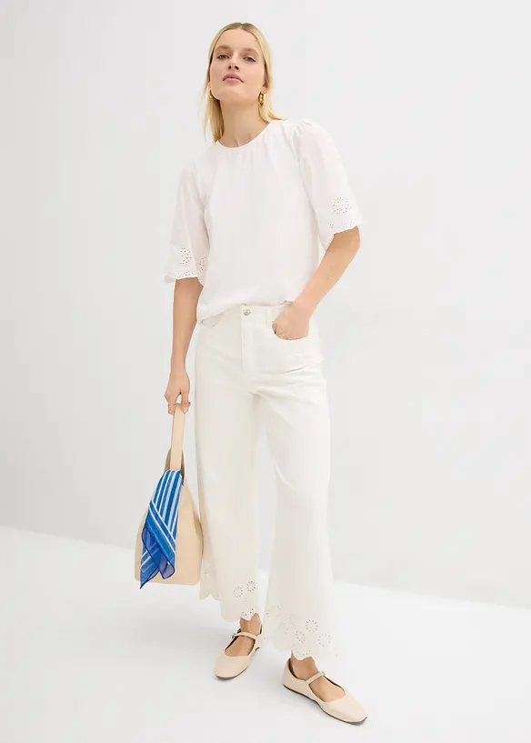 Pantalon large raccourci, bonprix