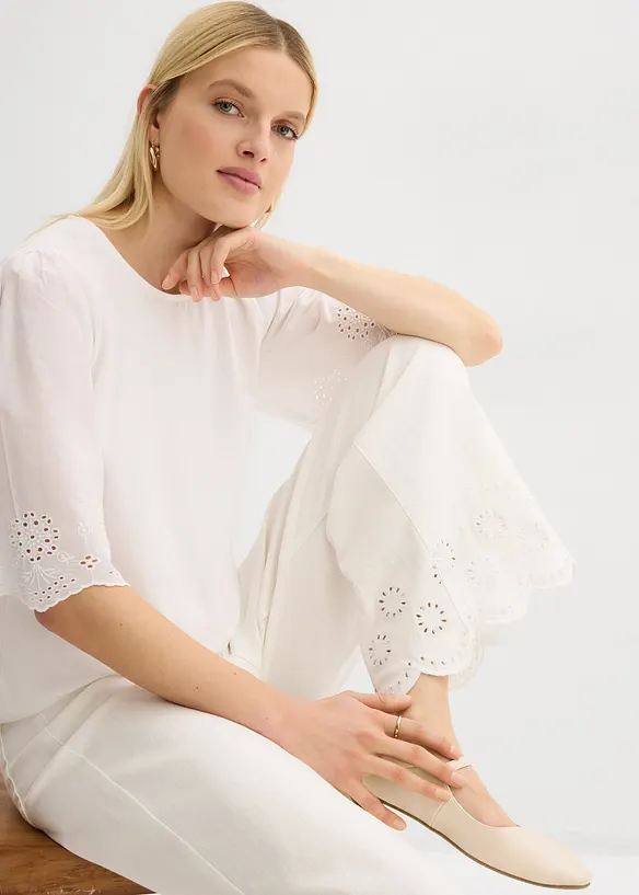 Pantalon large raccourci, bonprix