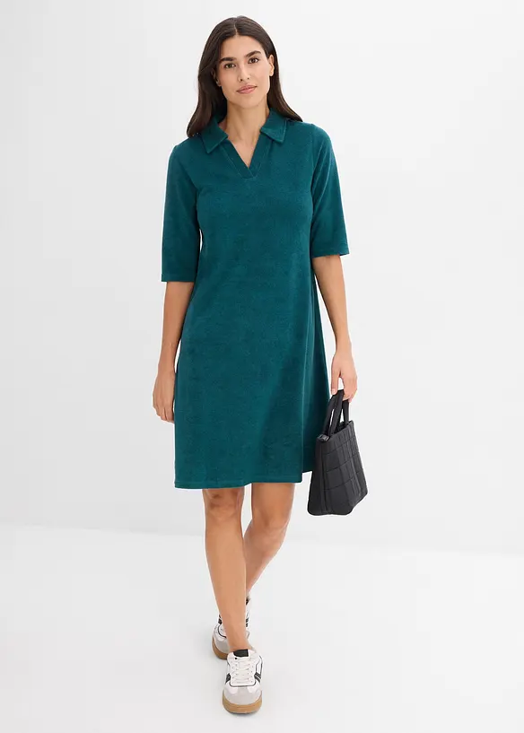 Robe midi avec col polo, bonprix