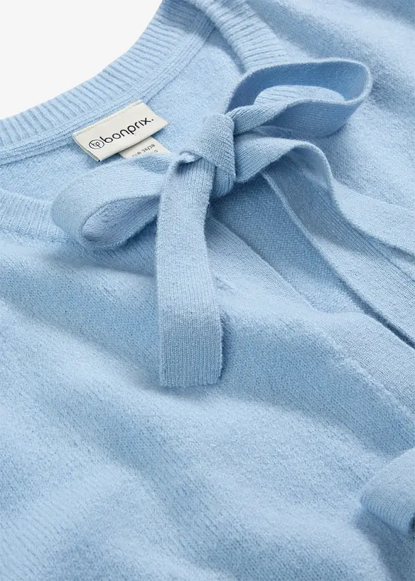 Gilet en fine maille &agrave; nouettes, bonprix