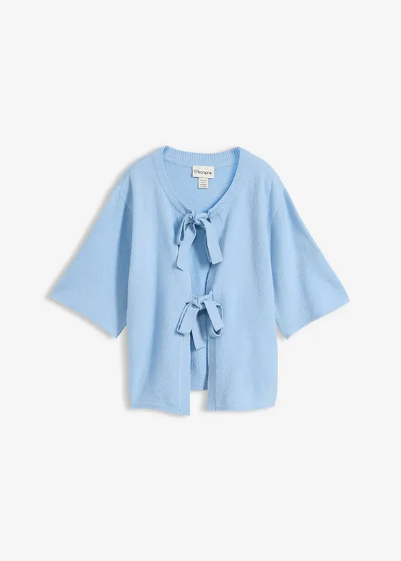 Gilet en fine maille &agrave; nouettes, bonprix