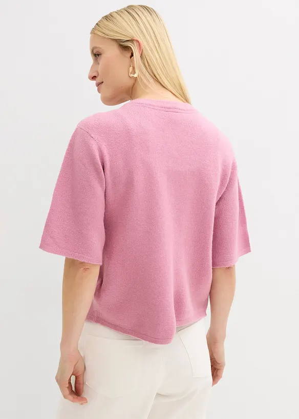 Gilet en fine maille &agrave; nouettes, bonprix